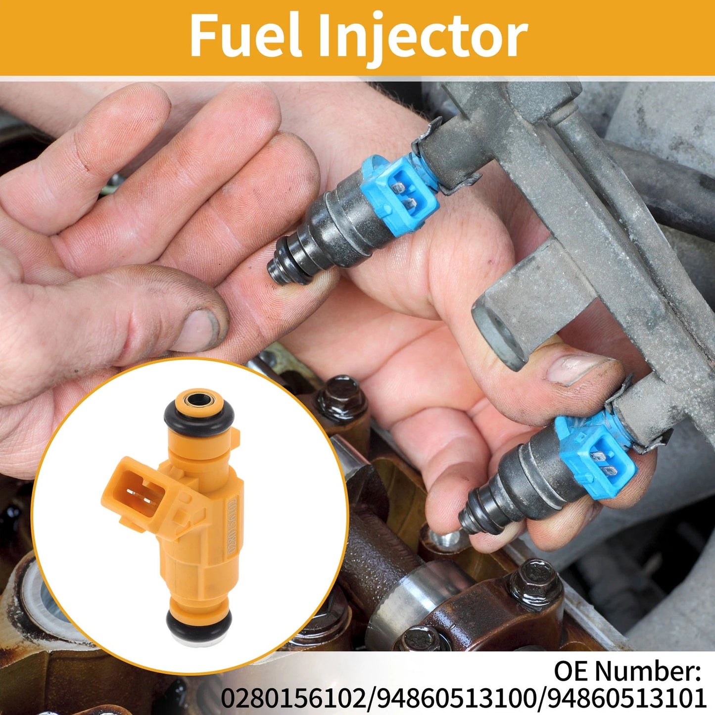 1 Pc Fuel Injector No. 0280156102/94860513100 for Porsche Cayenne (2003–2006)