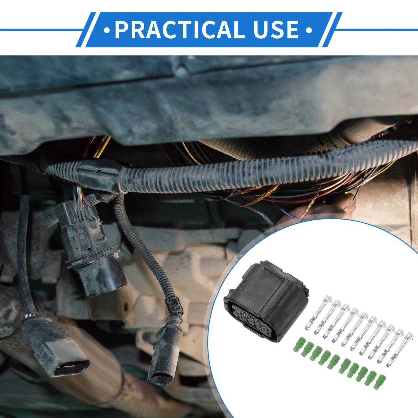 Set of 1 Parking Assist Sensor Connector Plug for Toyota Lexus
