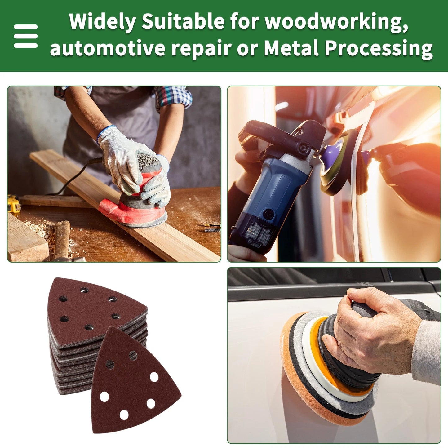 Set of 80 Mouse Sander Sandpaper 90x90mm 240 Grit Hook and Loop Pads