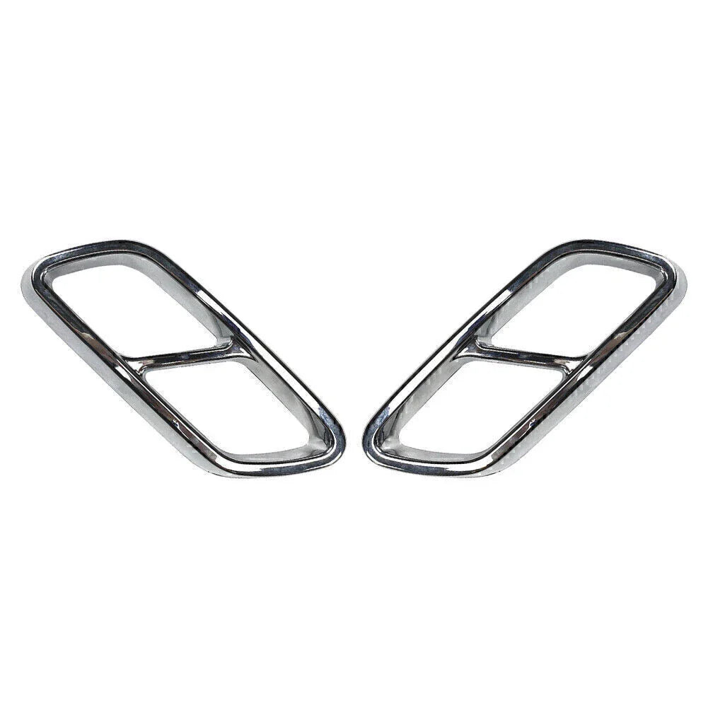 Chrome Rear Exhaust Muffler Tail Pipe Cover Trim for Mercedes C-Class (2022-2023)