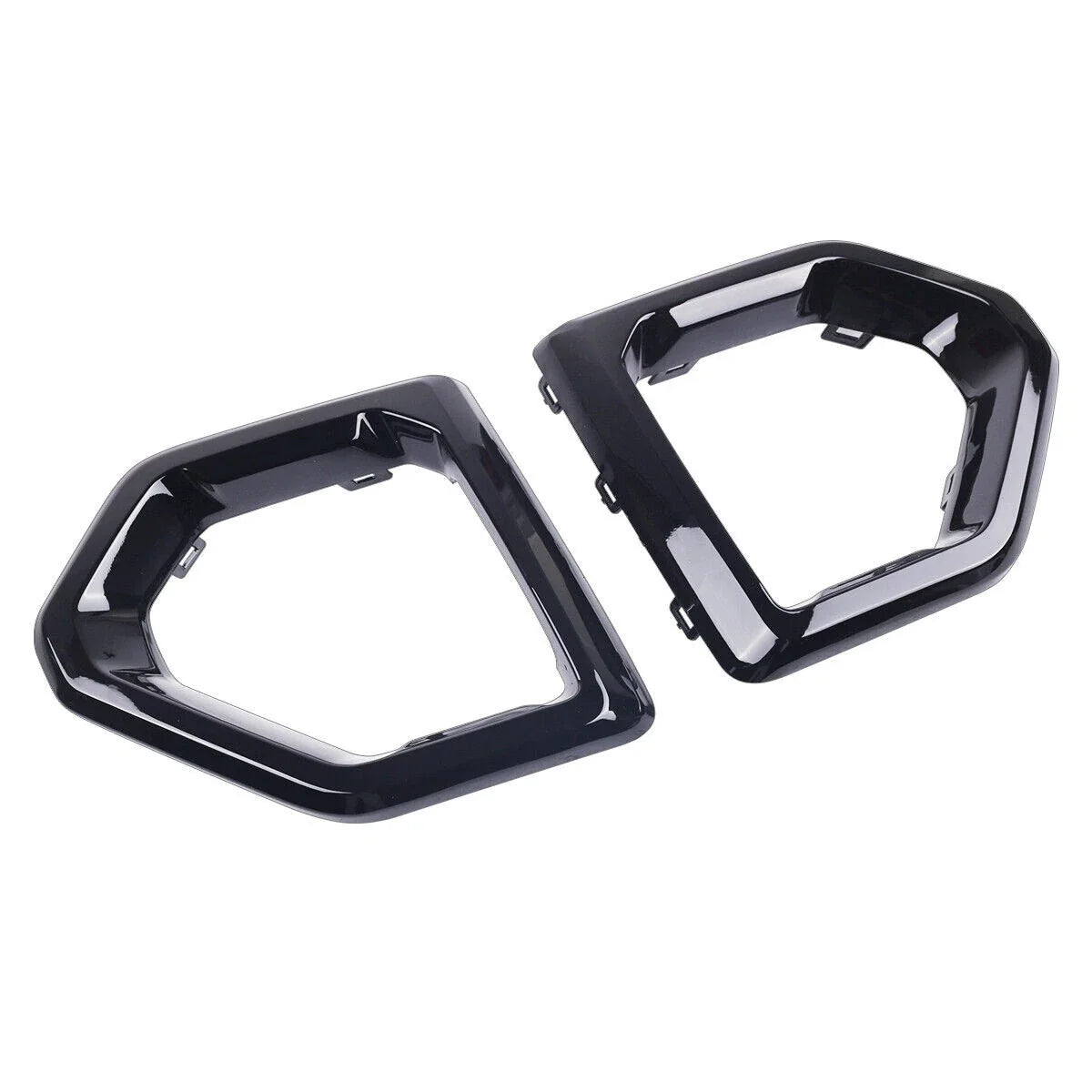 Gloss Black Front Fog Light Outer Bezel Cover for GMC Sierra (2019–2021)