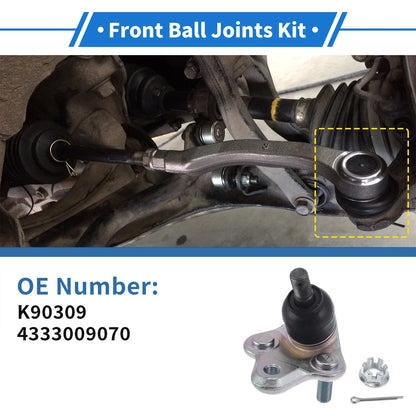 2X Front Lower Ball Joints for Toyota Corolla (1996–2002) No.K90309/4333009070