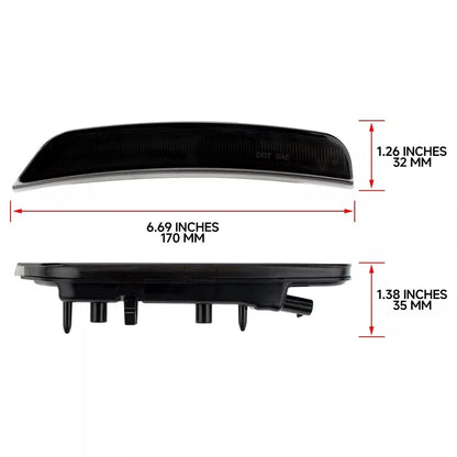 Smoke Lens Amber Front Bumper Side Marker Light for Dodge Durango (2021–2025)