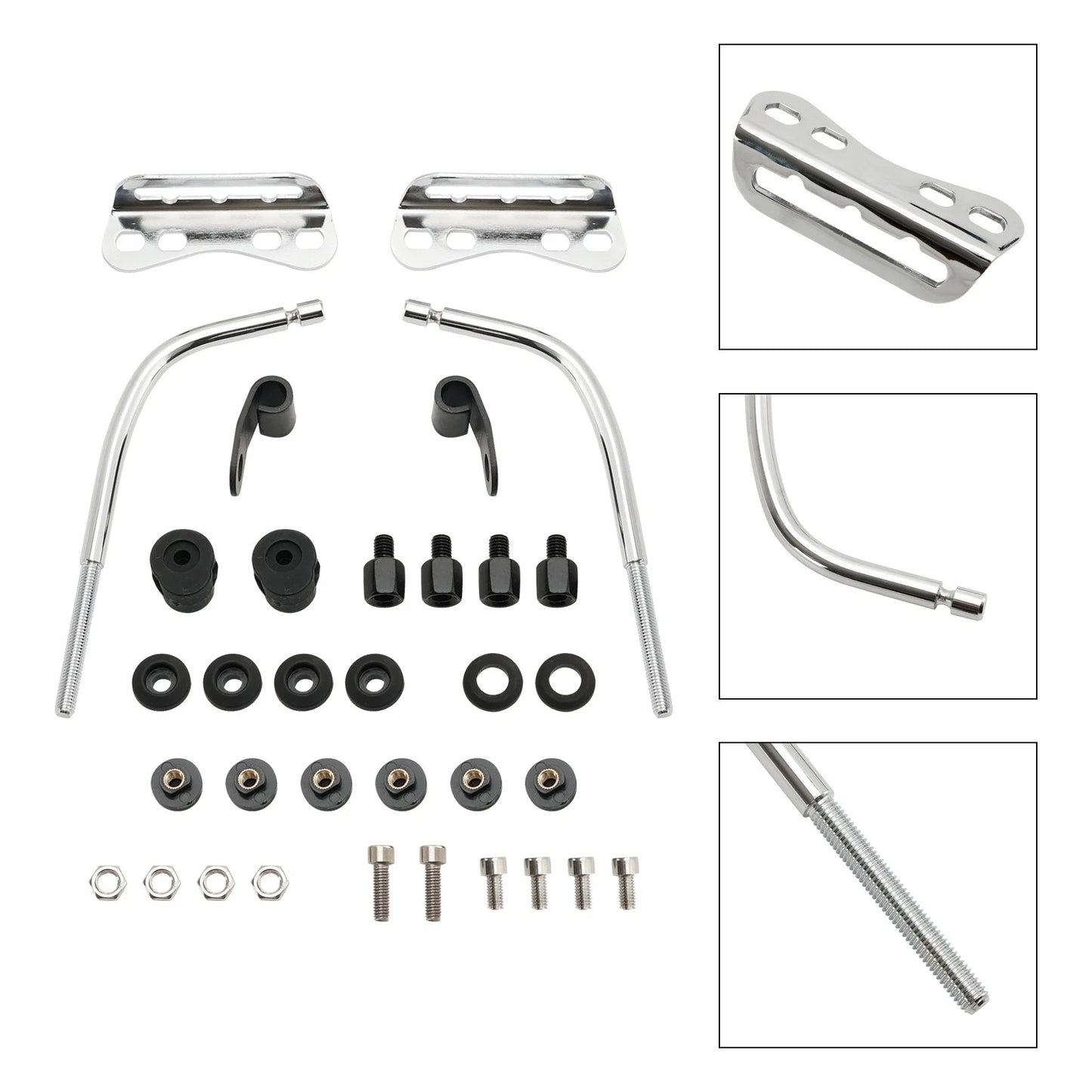 Cafe Racer Motorcycle Headlight Windshield Mount Bracket Universal