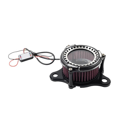 Air Cleaner Intake Filter with Light for Harley Touring, Softail, Dyna