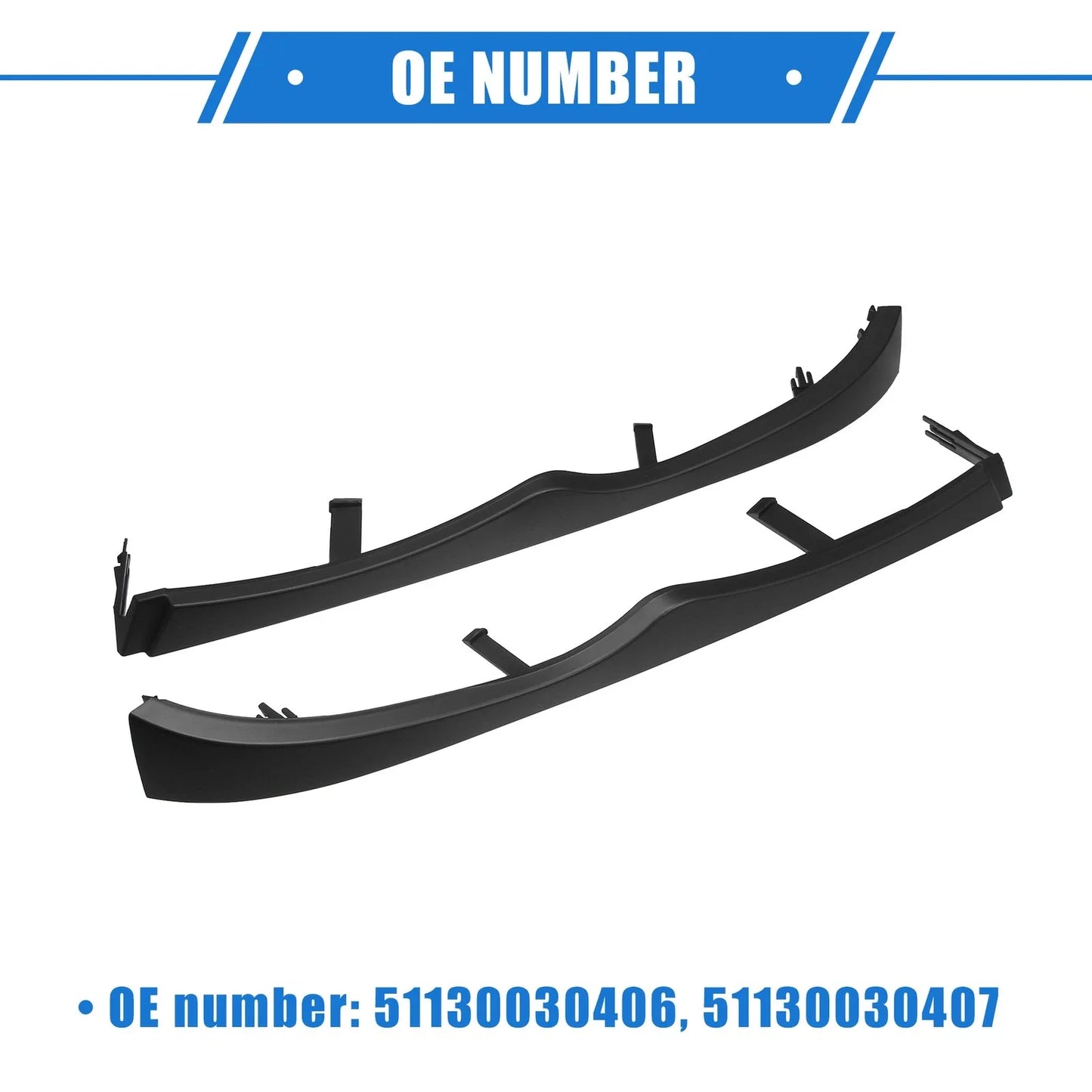 Front Bumper Lower Grille Headlight Trim Panel for BMW 330xi Black