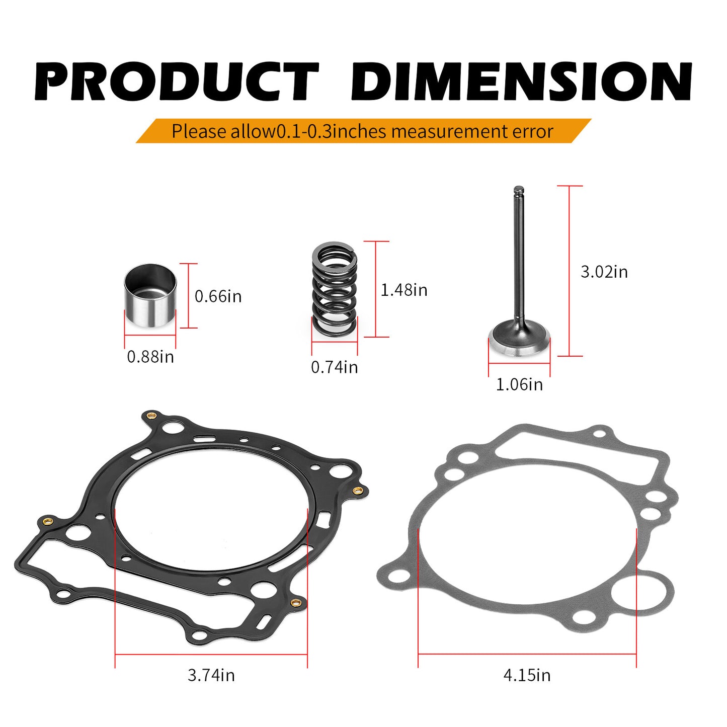 Intake Exhaust Valve Spring Gasket Kit for Yamaha WR450F YZ450F YFZ450 (2003–2009)