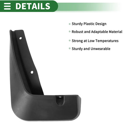 Mud Flaps Splash Guard for Chevrolet Aveo (2014–2016) W/ Mount Accessories