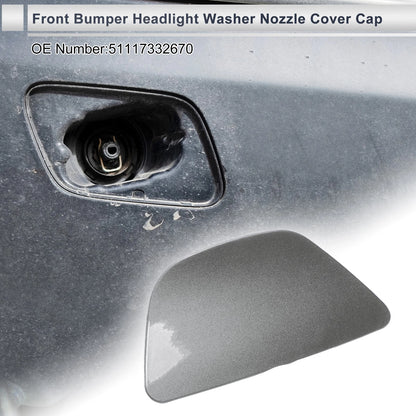 Front Right Washer Nozzle Cover Cap No. 51117332670 for BMW 535i GT (2014–2017) Grey