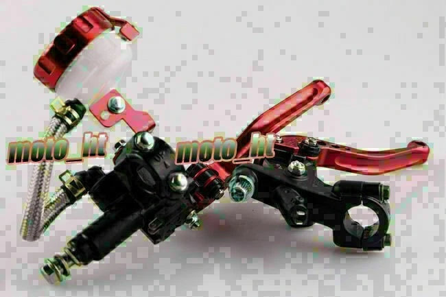 Front Master Cylinder Brake Clutch Levers for Universal Sport Street Bike (Red/Black)