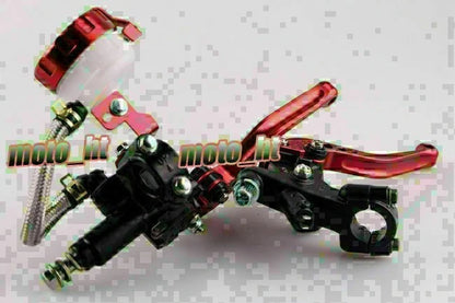 Front Master Cylinder Brake Clutch Levers for Universal Sport Street Bike (Red/Black)