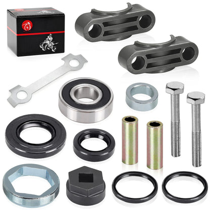 Steering Stem Bushing Bolt Bearing Seal & Holder Nut for Yamaha Kodiak 400 450 (1993–2013)