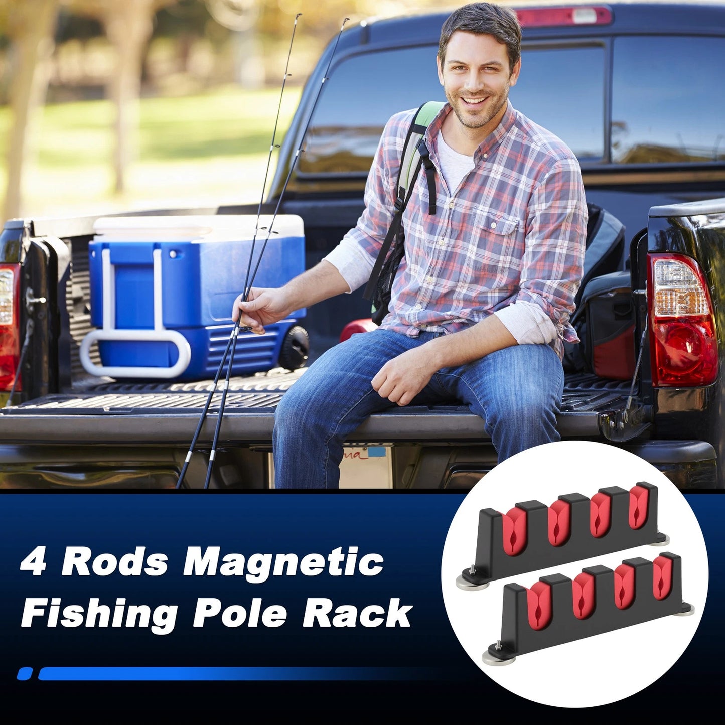 2X Magnetic Fishing Rod Holder for Universal Use