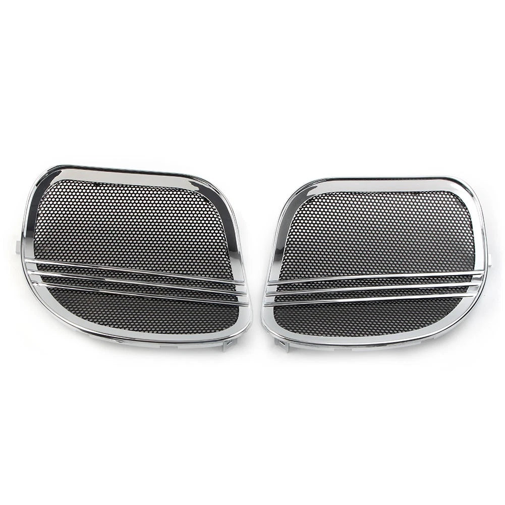 Tri-Line Speaker Grills Cover Trim for Harley Road Glide (2015–2022) Silver