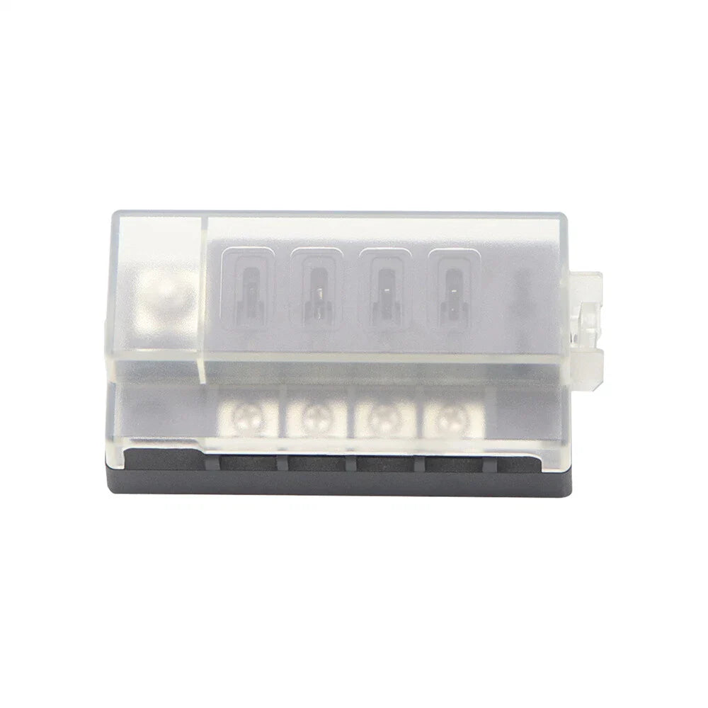 4-Way 100A Fuse Box Block w/ Terminal Connectors for Car Truck (12-32V)
