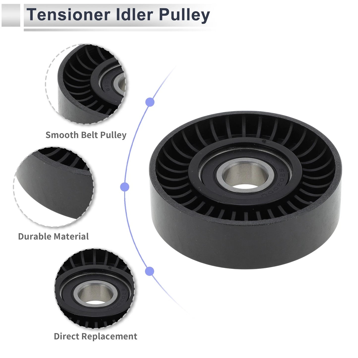 Drive Belt Idler Pulley for Mercedes-Benz A-Class (1997–2014) No.A1662020619