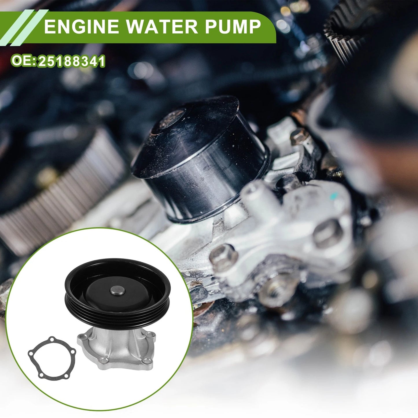 Engine Water Pump for Chevrolet Aveo (2006–2016) No. 25188341 Cooling