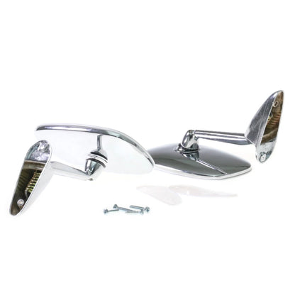 Set of 2 Chrome Door Mirrors for Hillman Chrysler Aventure Cricket (1970–1973)