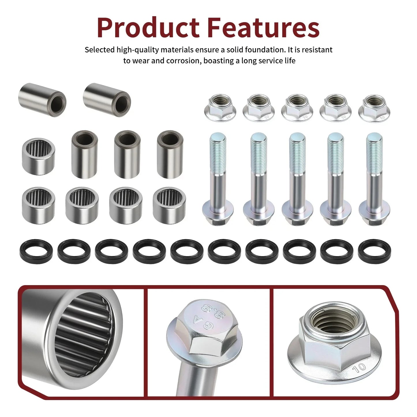 Swing Arm Linkage Bearing Kit Bolt Nut for Honda Sportrax TRX400EX (1999–2008)