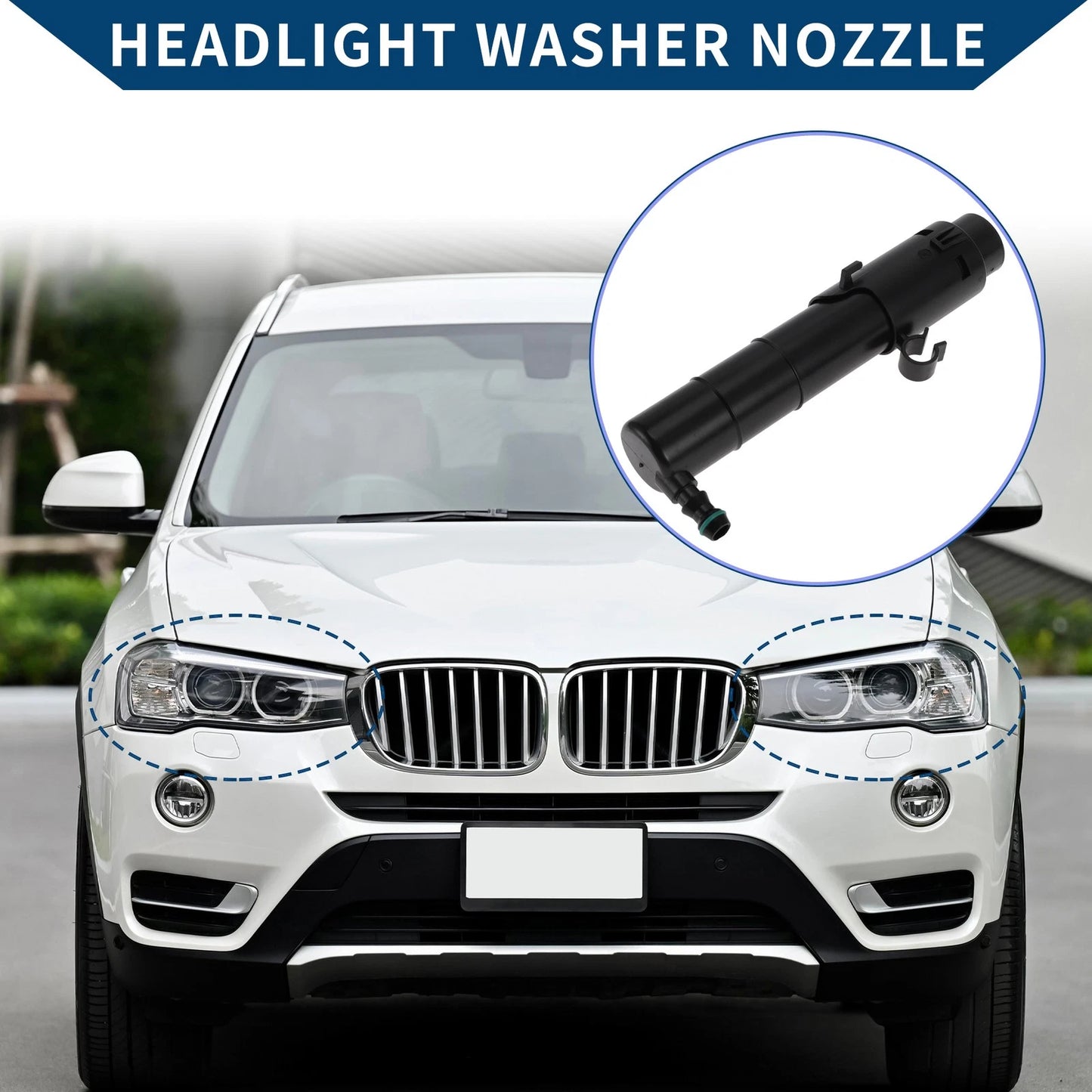 Front Headlight Washer Nozzle for Porsche Panamera (2014–2021) No. 971955965