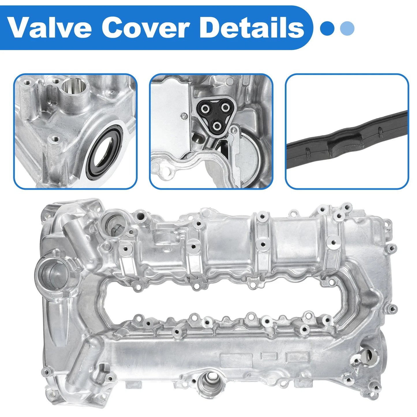 Aluminum Engine Valve Cover for Chevrolet Cruze Malibu Trax (2016–2022) 25204723