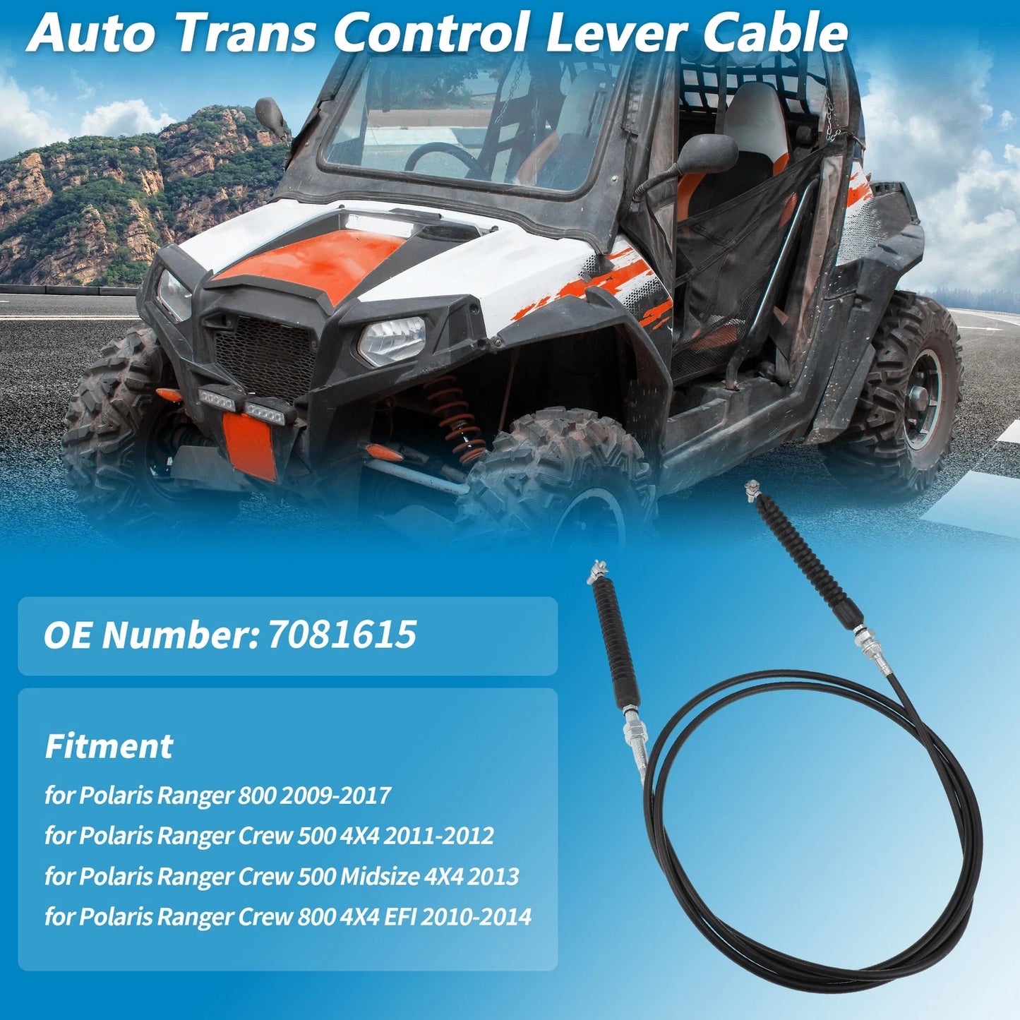 Auto Trans Gear Shifter Cable for Polaris Ranger 800 500 (2010–2014) 7081615