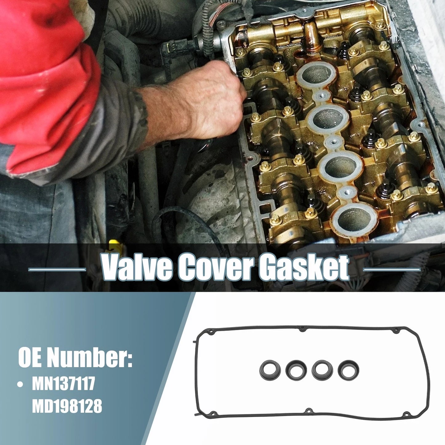 Rubber Engine Valve Cover Gaskets Seals for Mitsubishi Eclipse (2005–2012)