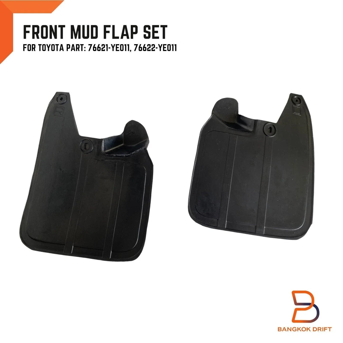 Front Rubber Mud Flap Splash Guard for Toyota Hilux 2WD (1988-1996)