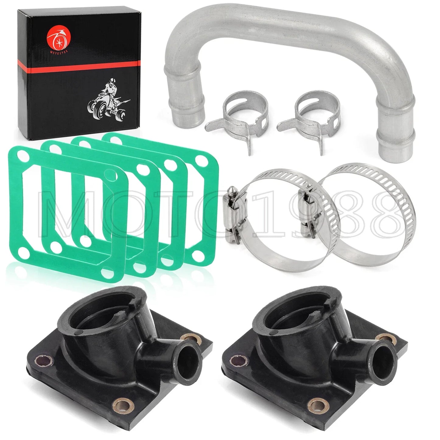Intake Manifold Boot Reed Valve Intake Tube Kit for Yamaha Banshee (1987–2006)