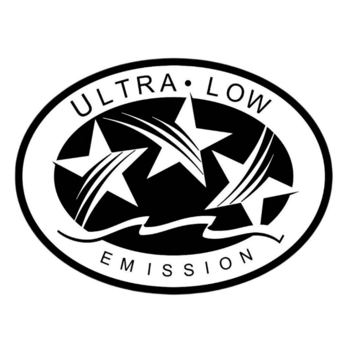 Set of 2 Ultra Low Emission Outboard Stickers for California DOT