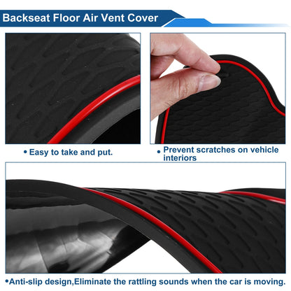 Set of 12 Non-Slip Mats for VW Polo MK6 (2018–2024) PVC Red