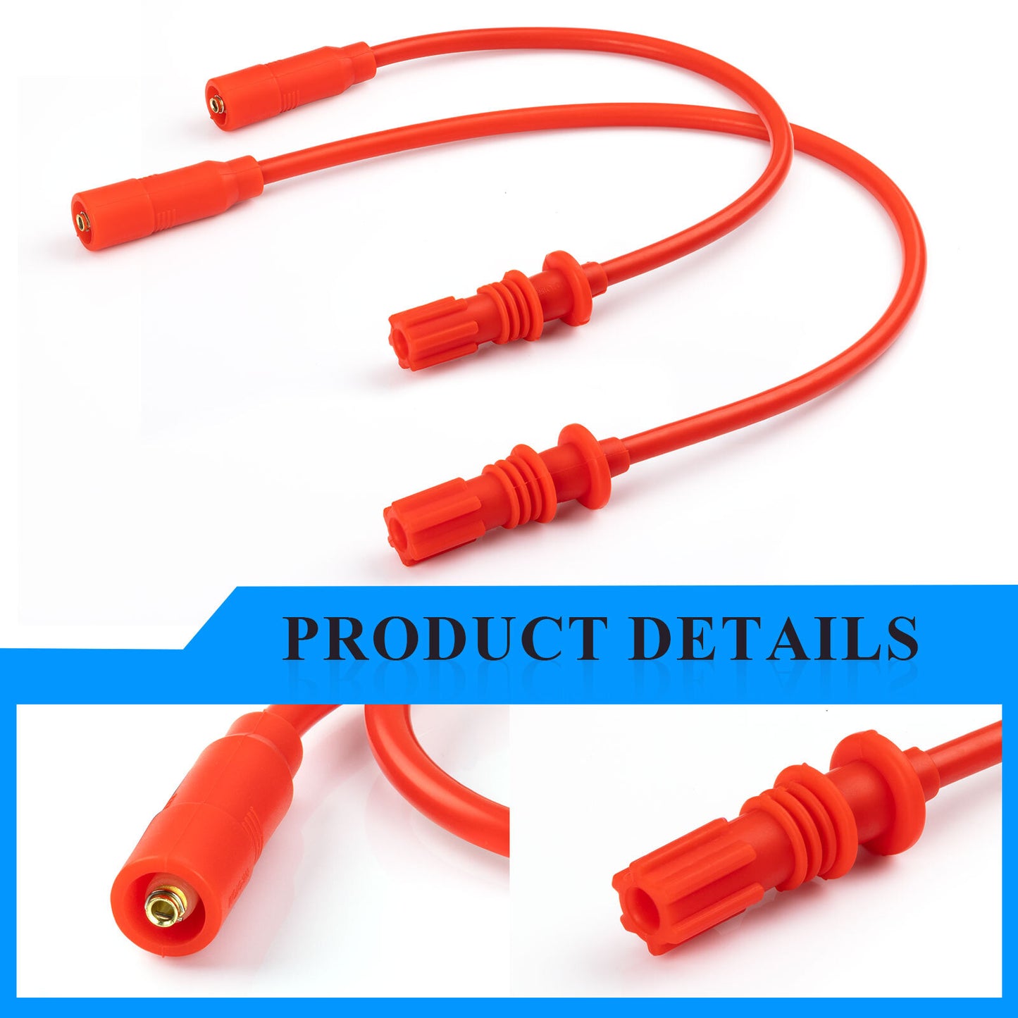 Set of 2 Spark Plug Caps & Wires for Polaris Sportsman 850 (2012–2024)