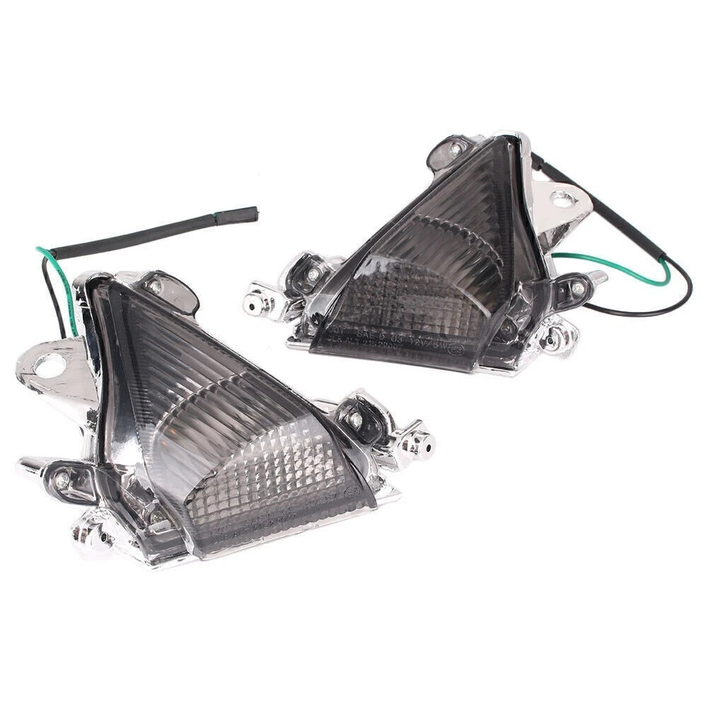Front Turn Signal Smoke Lens Cover for Kawasaki Ninja ZX10R (2004–2005)