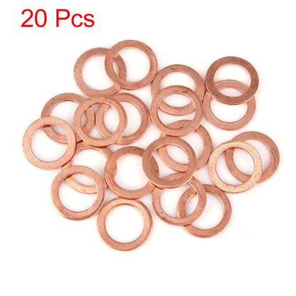 20pcs Copper Washer Flat Sealing Gasket Ring 14 x 20 x 1.5mm