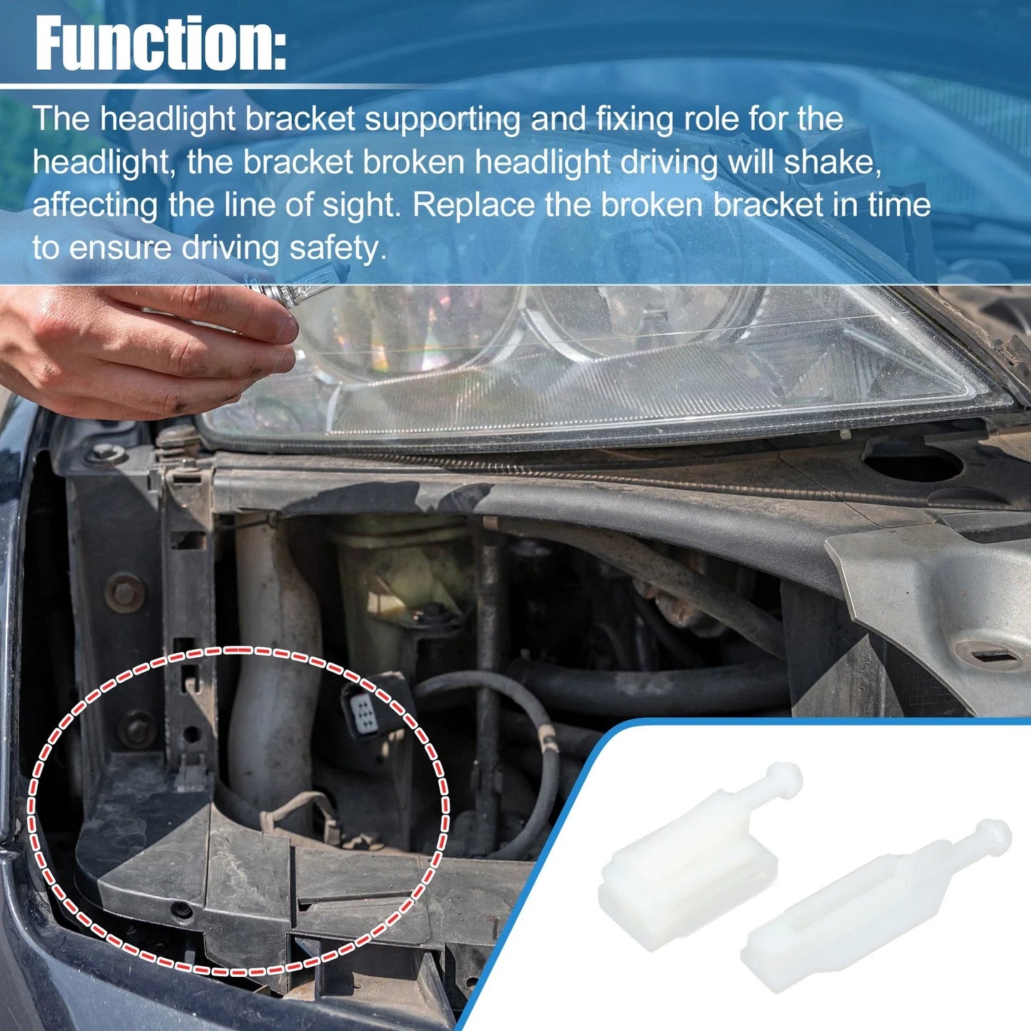 Headlight Support Mount Bracket for BMW E39 (1996-2000)