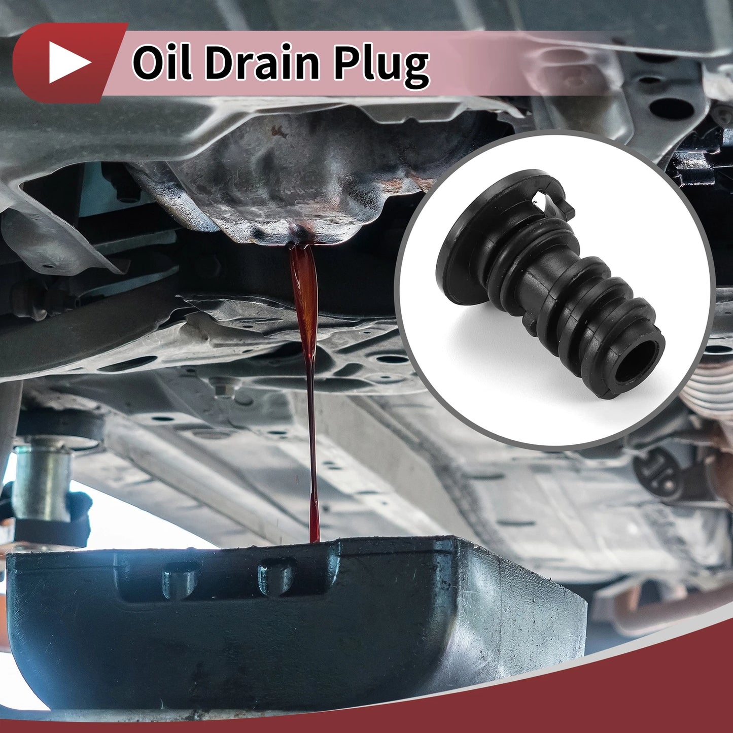 Set of 1 Rubber Oil Drain Plug for Mercedes C63 AMG (2016–2018) No.A0029902017