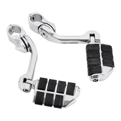 1-1/4" Chrome Footpeg Footrest Mount for Harley Touring Engine Guard