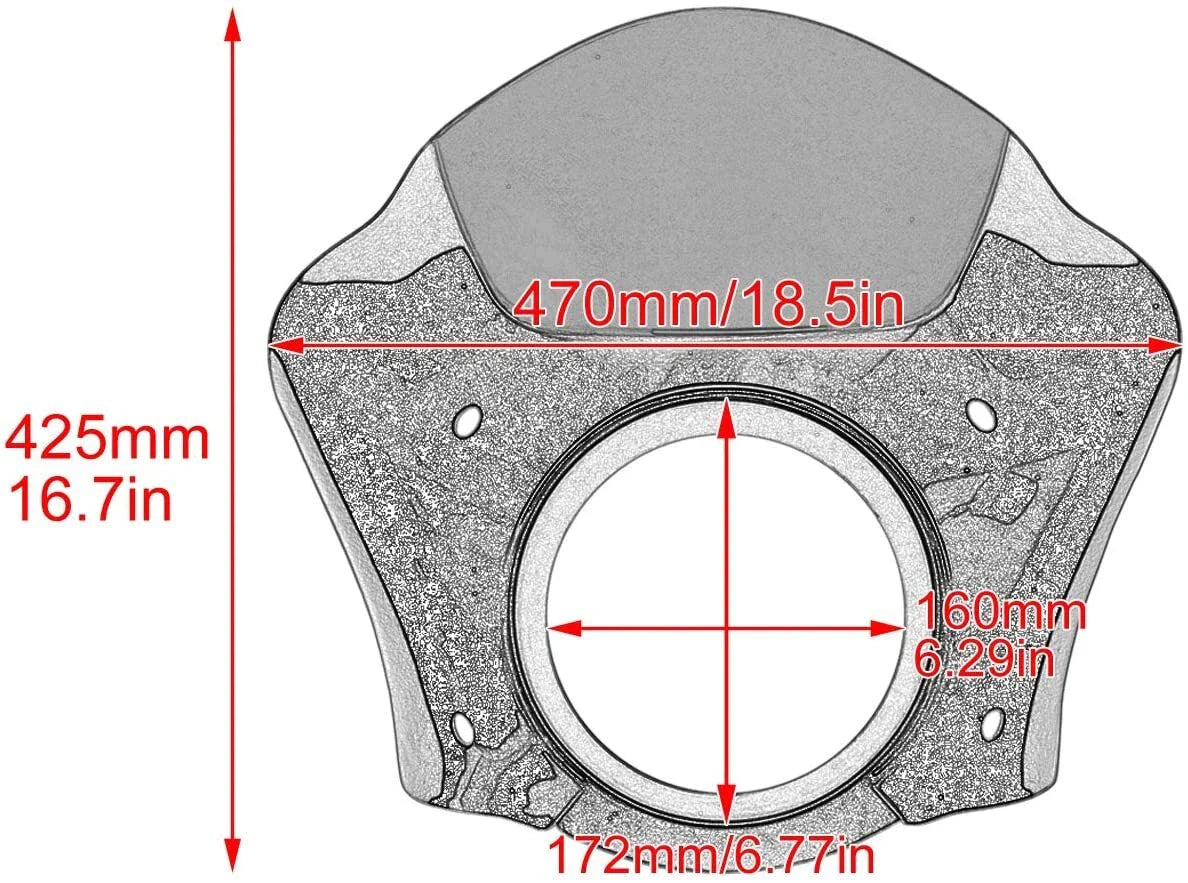 Gauntlet Headlight Fairing Mount for Harley Sportster 883 1200 48 72 (1988-)