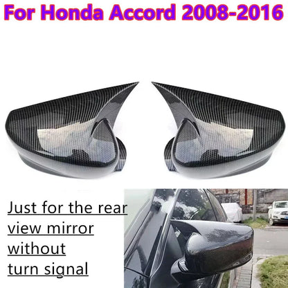 Carbon Fiber Horn Rear Side Mirror Cover Trim for Honda Accord (2008–2016)