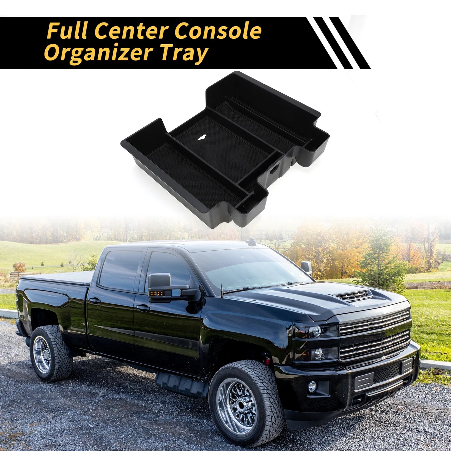 Center Console Organizer Tray for Chevy Silverado, GMC Sierra 2500 (2019–2023)