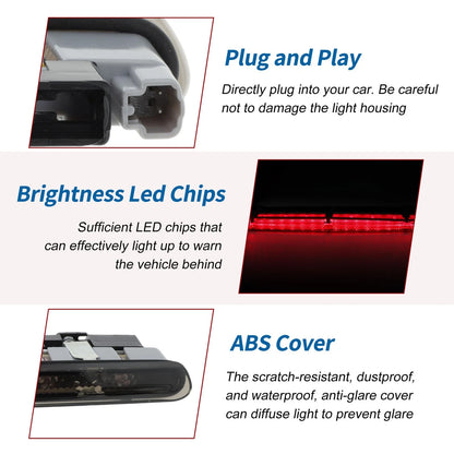 Black LED Third Brake Light for Audi A3/S3/RS3 (2003–2013) No. 8P3945097