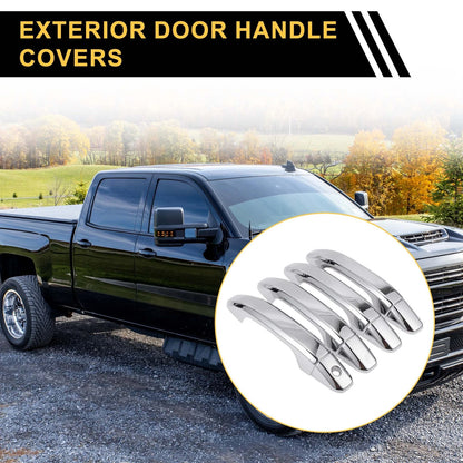Set of 4 Exterior Door Handle Covers for GMC Yukon (2015–2023) Chrome
