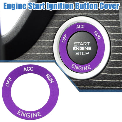 Engine Start Button Sticker for Dodge Charger Challenger Aluminum Alloy (2015-2023)