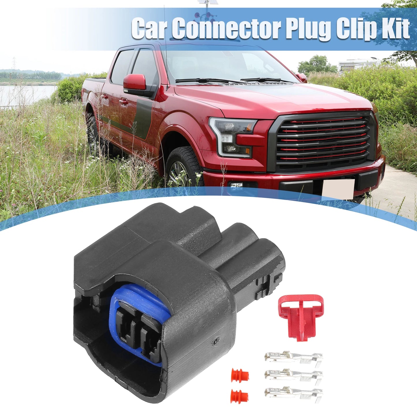 Set of 2 Fuel Injector Connector Adapters for Ford (No.1U2Z14S411BPA)