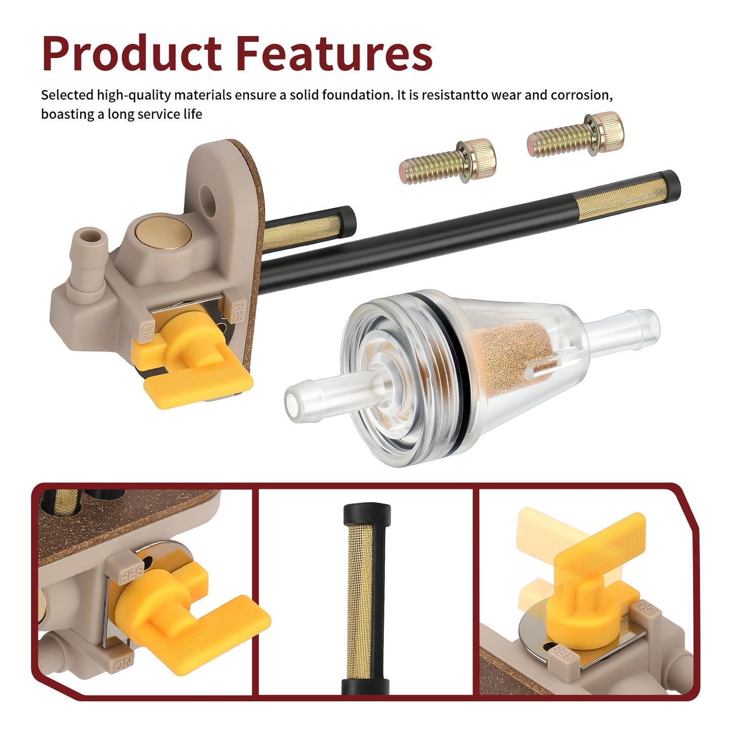Petcock Fuel Shutoff Valve for Polaris Big Boss Magnum Scrambler (1996–2000)