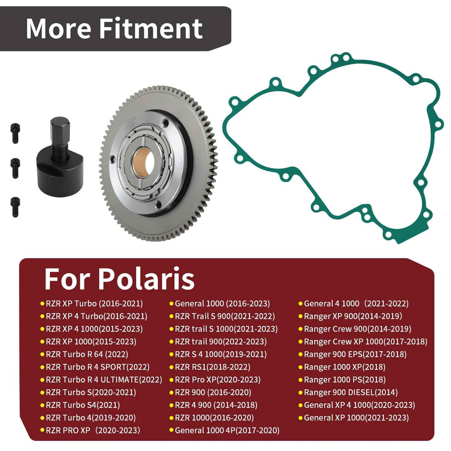 One Way Bearing Idler Gear Gasket with Puller for Polaris Ranger XP 900 (2014–2019)
