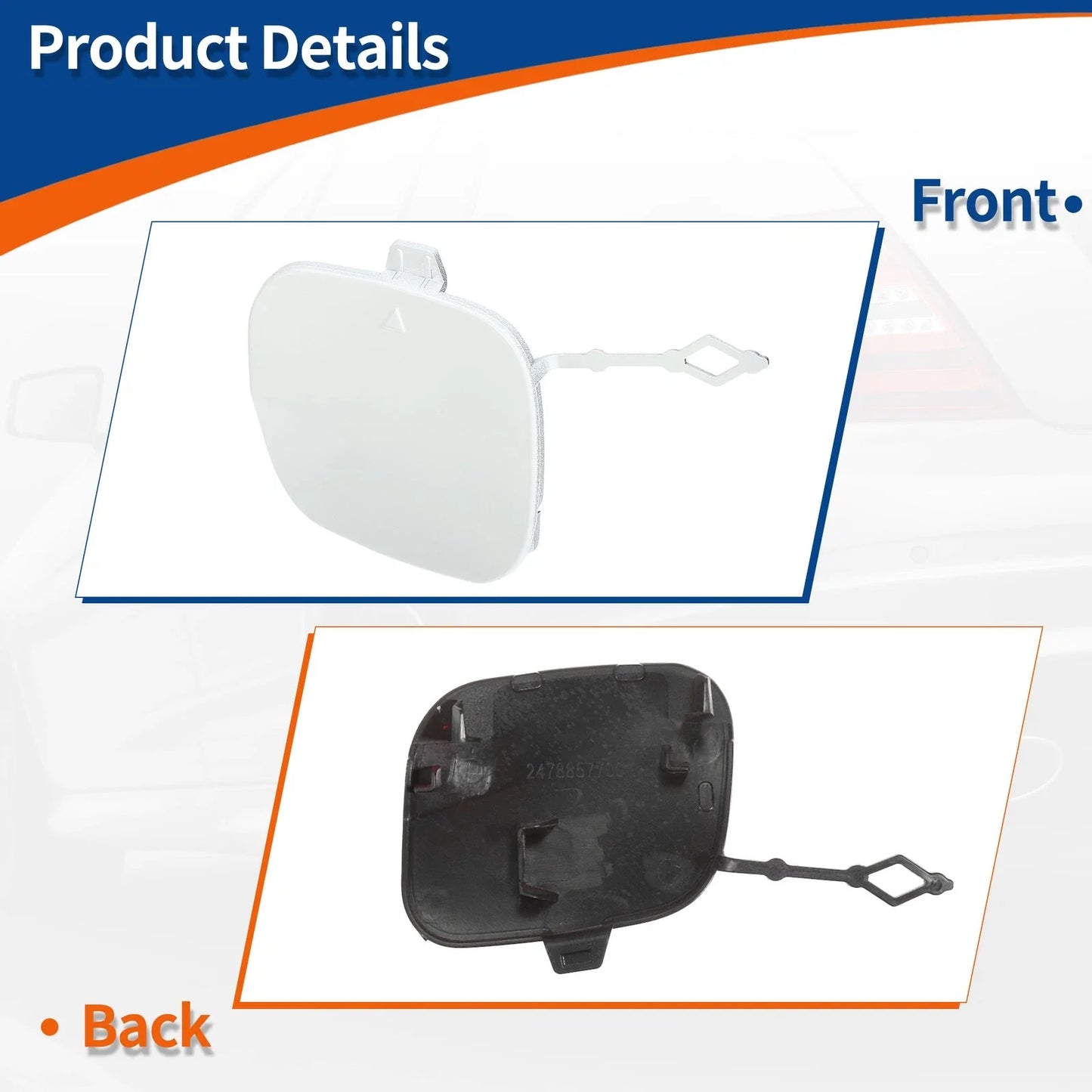 Front Car Bumper Tow Hook Cover for Mercedes GLB X247 W247 (2020-2023)
