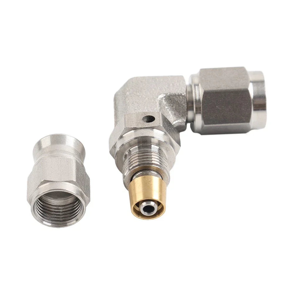 Stainless Steel AN-3 3/8" x 24 UNF 90�� Brake Swivel Hose Ends Fitting