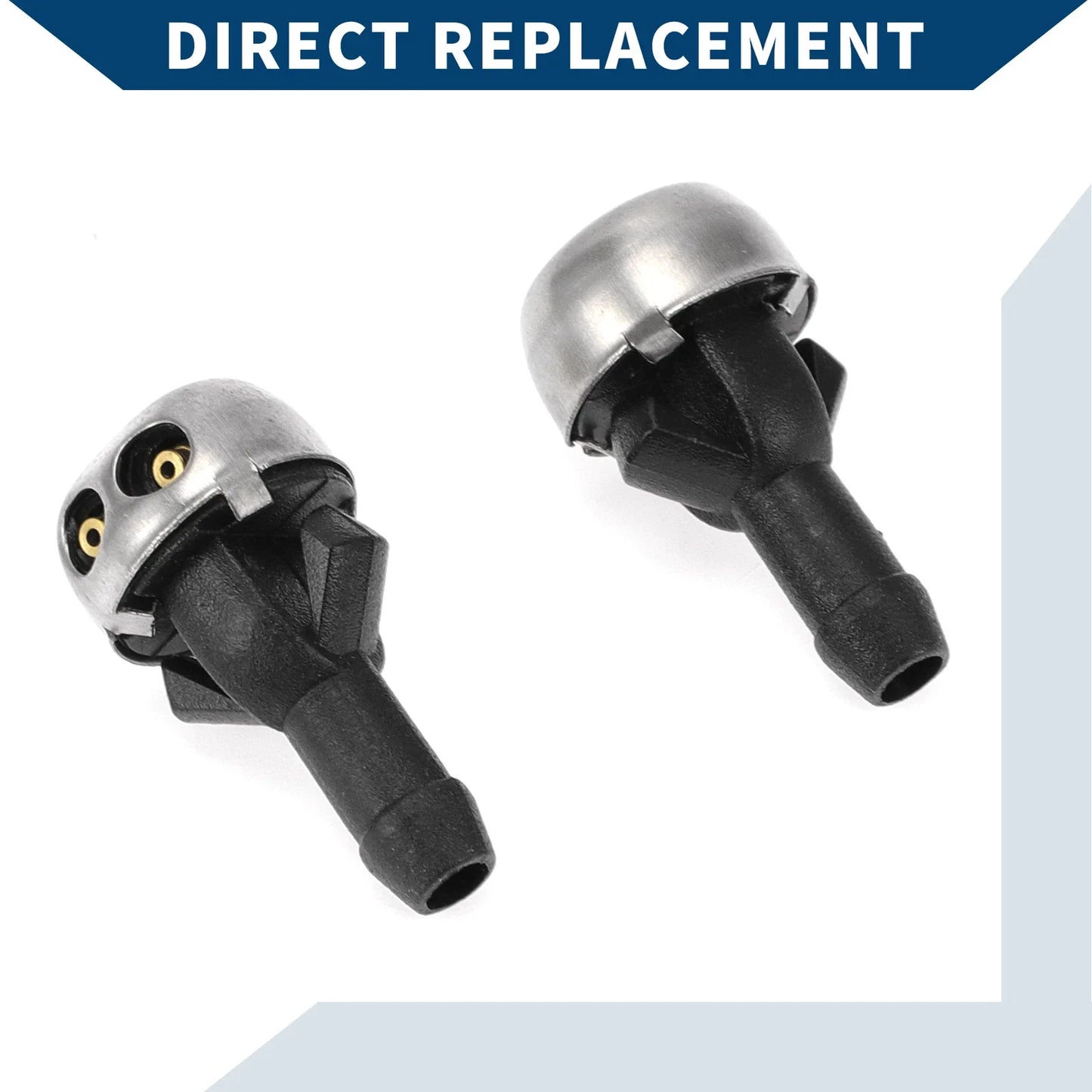 2 x Front Windshield Washer Nozzles for Mercedes-Benz 220D (1968-1973)