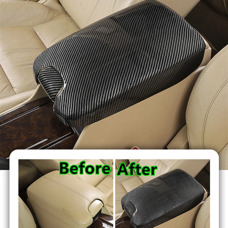 Carbon Fiber Center Console Armrest Box Panel Cover for Honda Accord (2008–2013)
